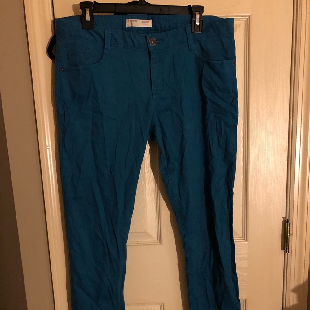 NWOT Teal Green Skinny Jeans